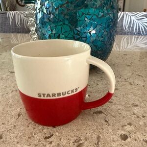 Starbucks Two-Tone Red and Cream Mug